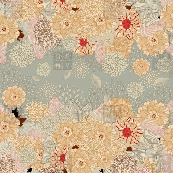 Iveta Abolina Traditional Floral Queen Duvet Cover and Two (2) Standard Shams - Picture 5 of 9